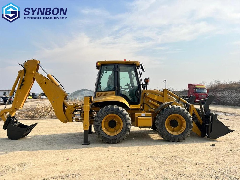High 84.4% Transmission Efficiency 4X4 Backhoe Loader With12MPa Hydraulic System