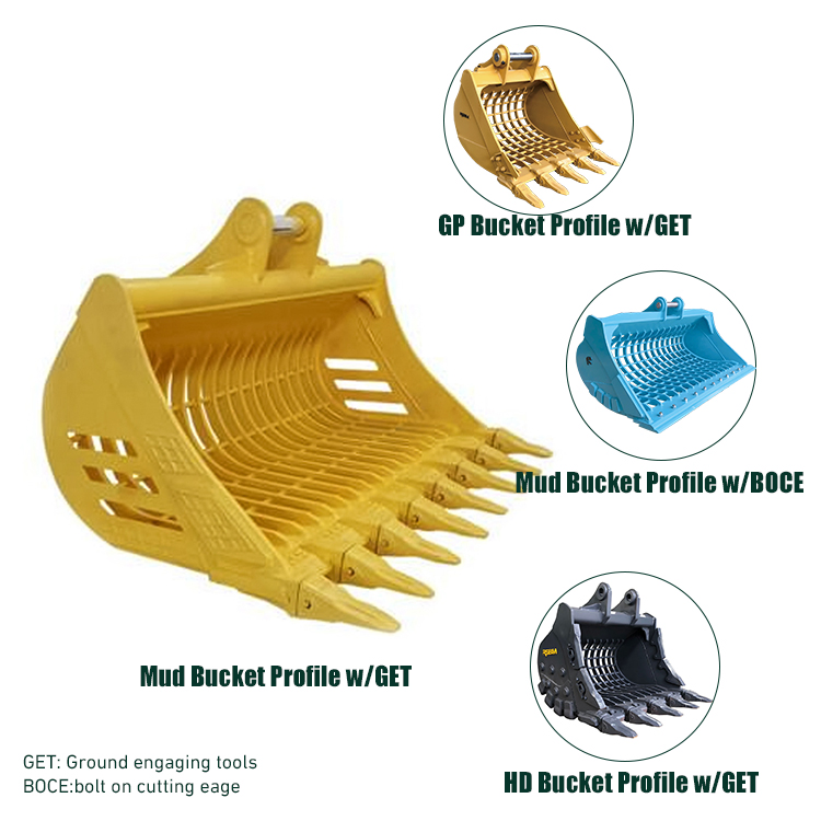 Rsbm Premium Excavator Part Skeleton Bucket for Construction and Roadwork