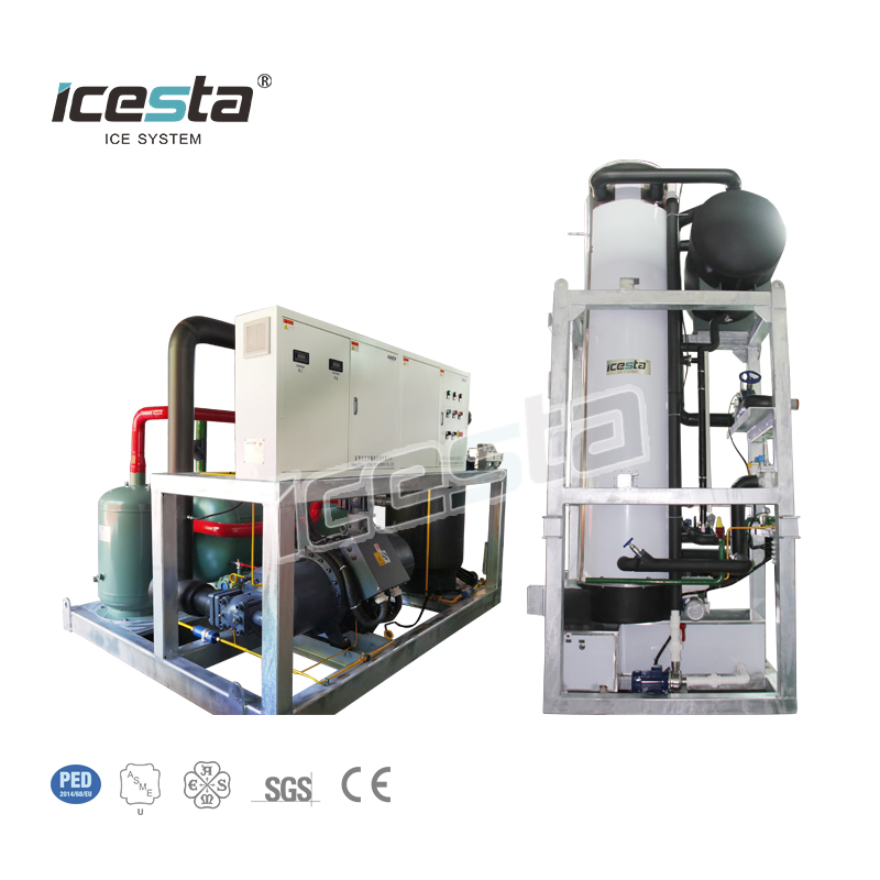 Icesta Smart Automated 15 Ton/Day Food-Grade Stainless Steel Tube Ice Machine for Commercial Use, Max Efficiency &amp; Ultra-Durable Construction