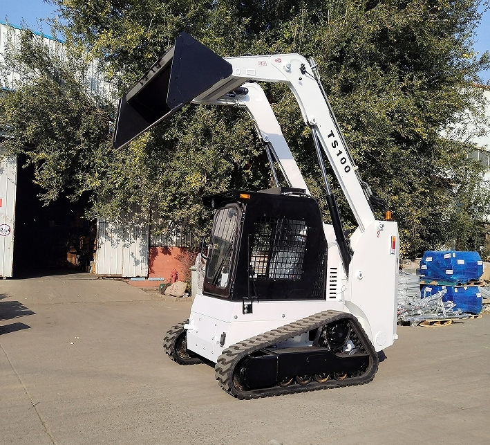 Heavy Construction Equipment Earth-Moving Machinery 100HP Ts100 Tracked Skid Steer with Rated Load 1200kgs Bucket Capacity 0.55cbm
