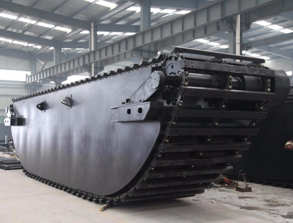 Amphibious Undercarriage System for Custom Floating Excavator Tracks