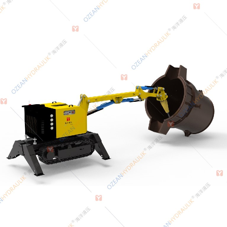 Telescopic Arm Ladle Slaging Equipment for Slag Skimming From Ladle