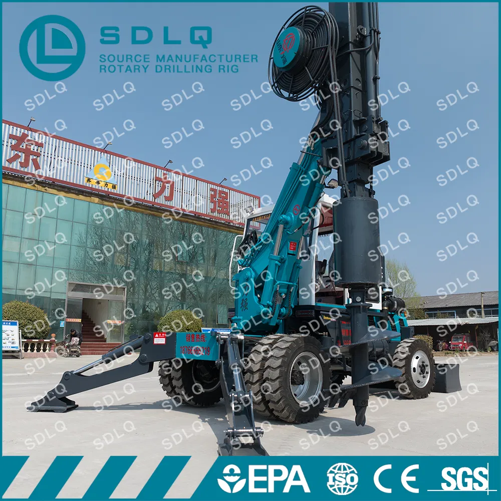 SDLQ Urban-Ready Rotary Piling Drill Machine on Wheeled Chassis for Fast Deployment in Congested Construction Zones and Soft Ground Drilling Work