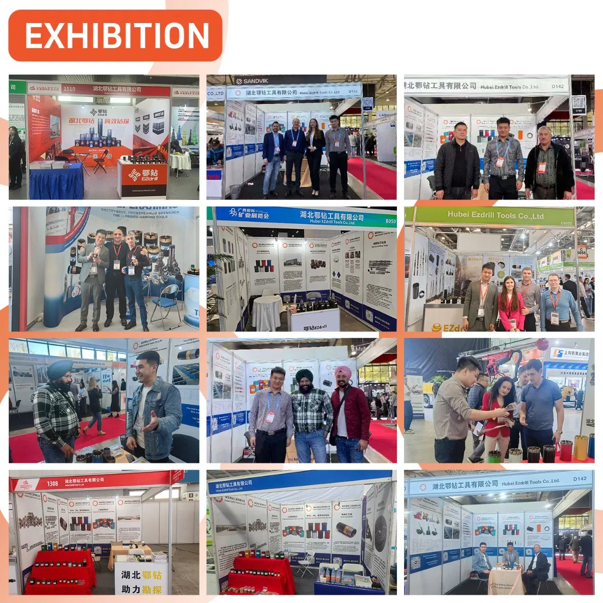 Ezdrill Aq/Nq/Bq/Hq/Pq/Hard Rock Mining Rock Coring Rig Diamond Impregnated Core Drill Bits