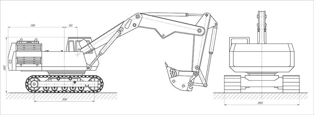 Excavator CAD Drawings