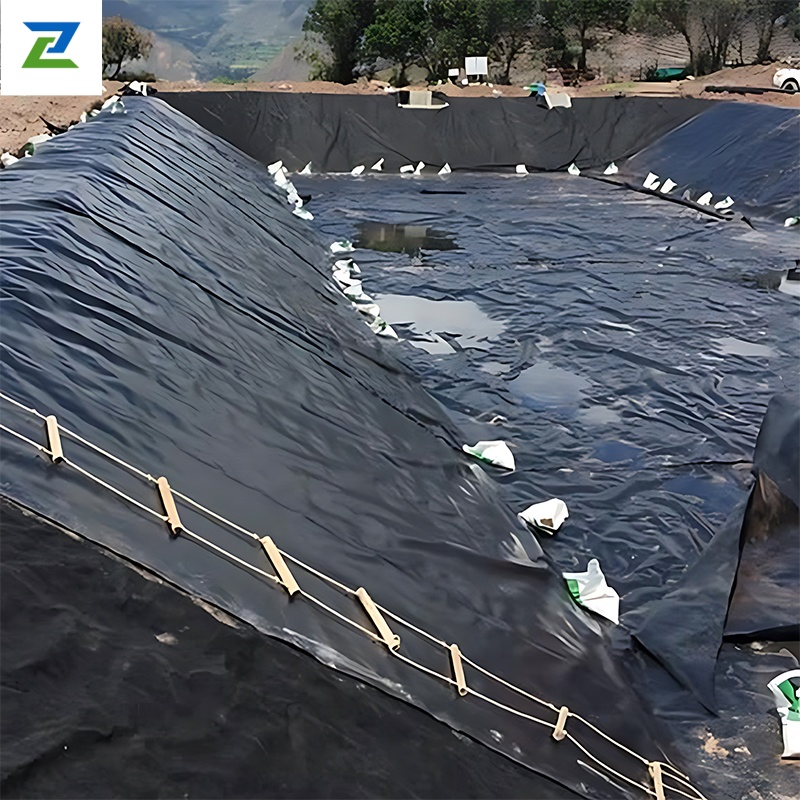 Anti-UV Resistance ASTM 1mm 1.5mm 2mm HDPE LDPE LLDPE PVA Geomembrane for Coal Mining Landfill Artificial Lake Fish Farm Shrimp Dam Liner Factory Price