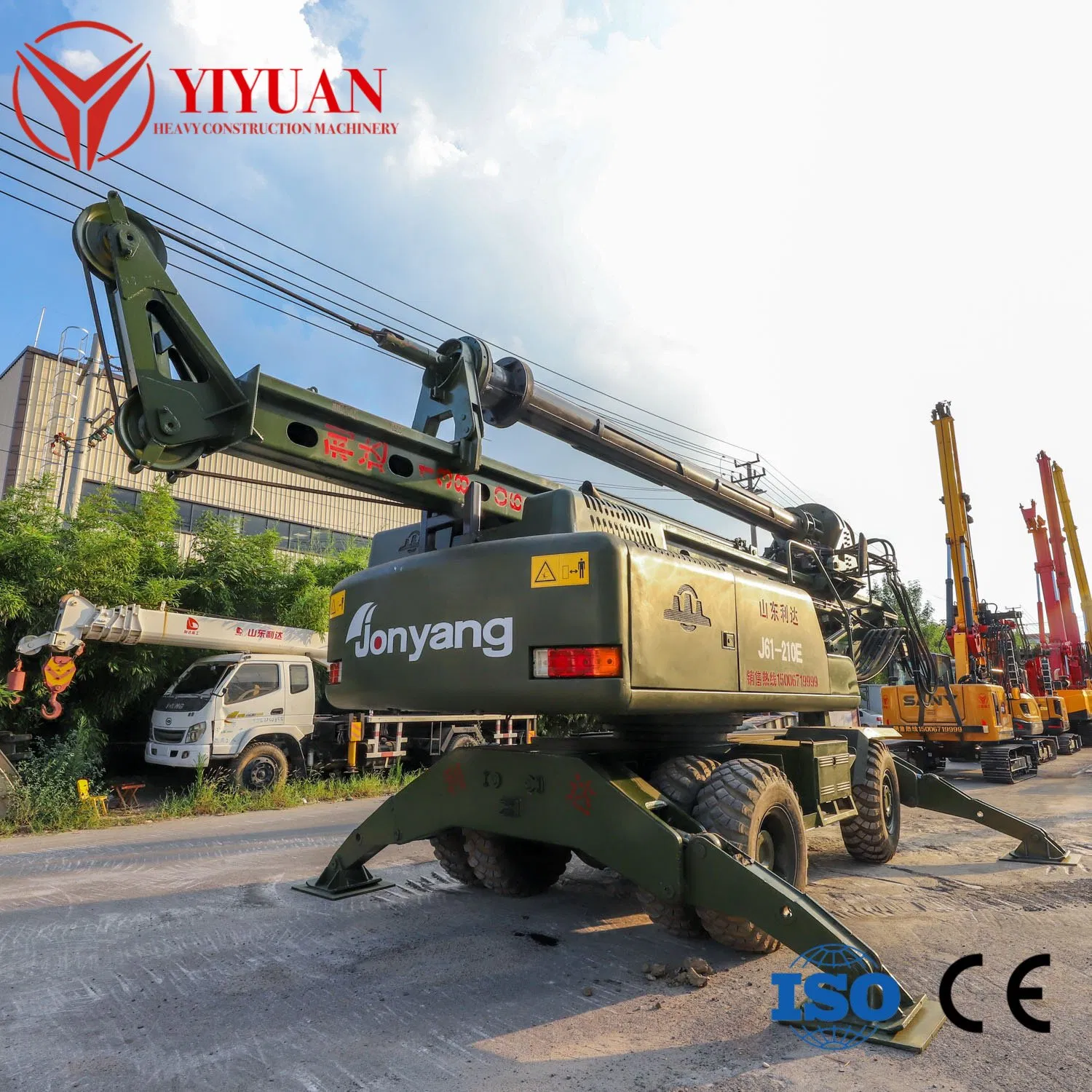 High-Mobility Borehole Drilling Machine on Wheeled Carrier for Urban Construction