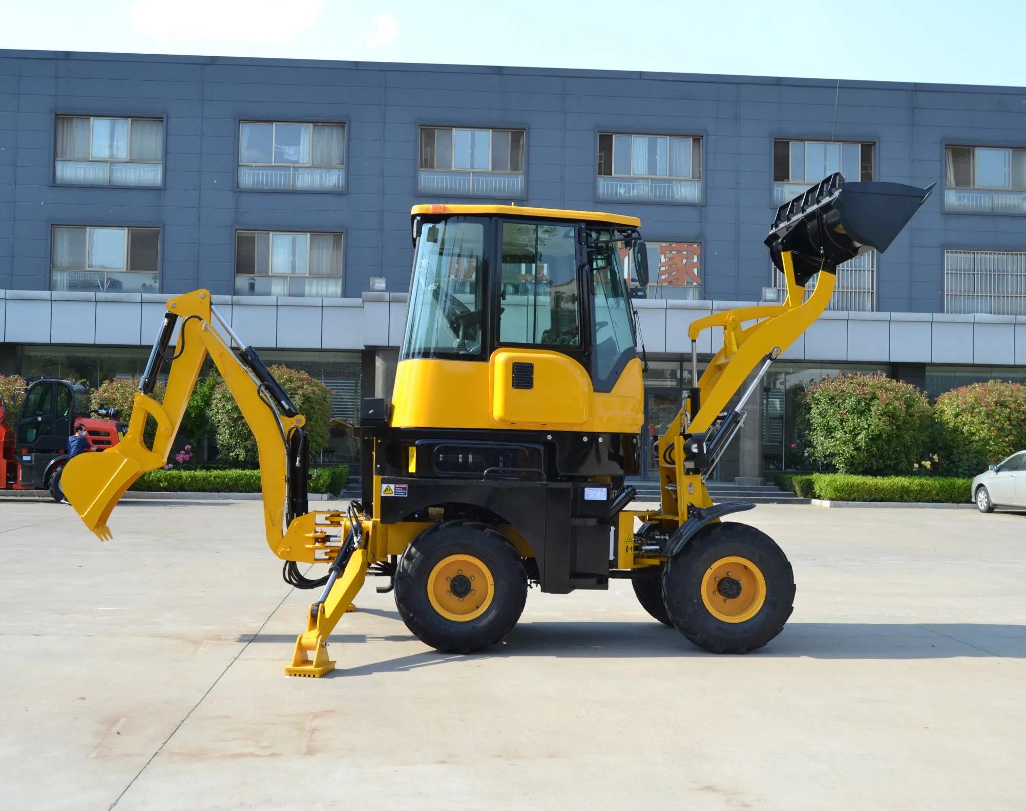 2023 China 1.0/0.3m3 Backhoe Mini Backhoe Loader Earth Moving Machine Factory Price