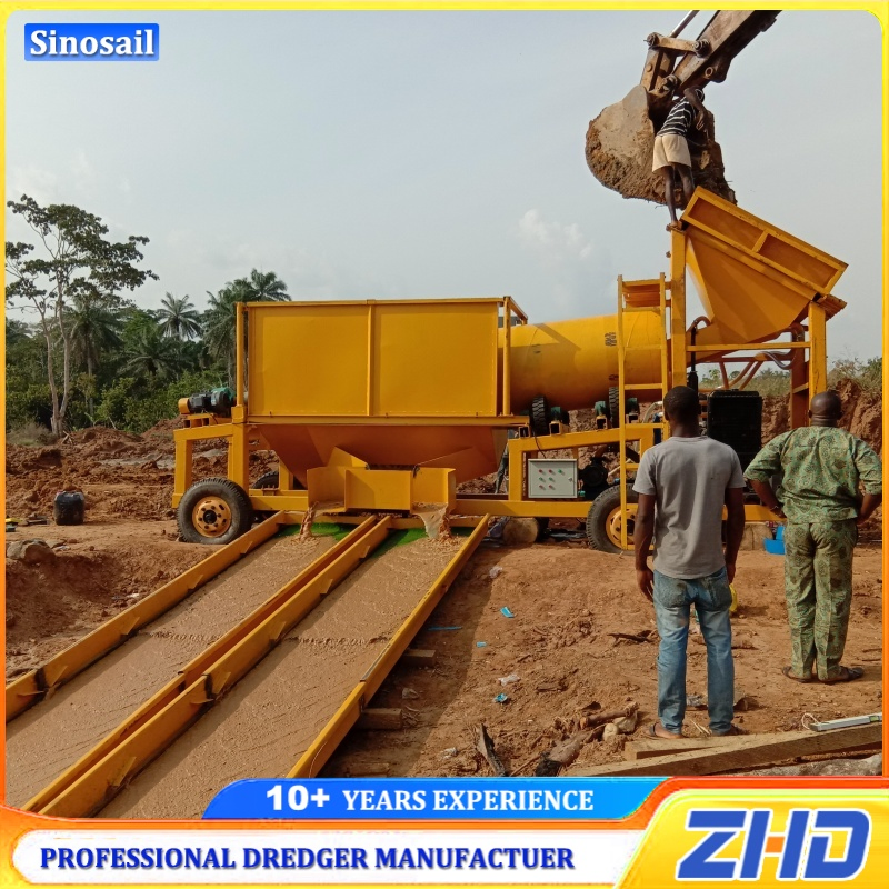 China Customized New Flotation Machine Washing Mining Equipment Gold Trommel Plant Zhgwp-100