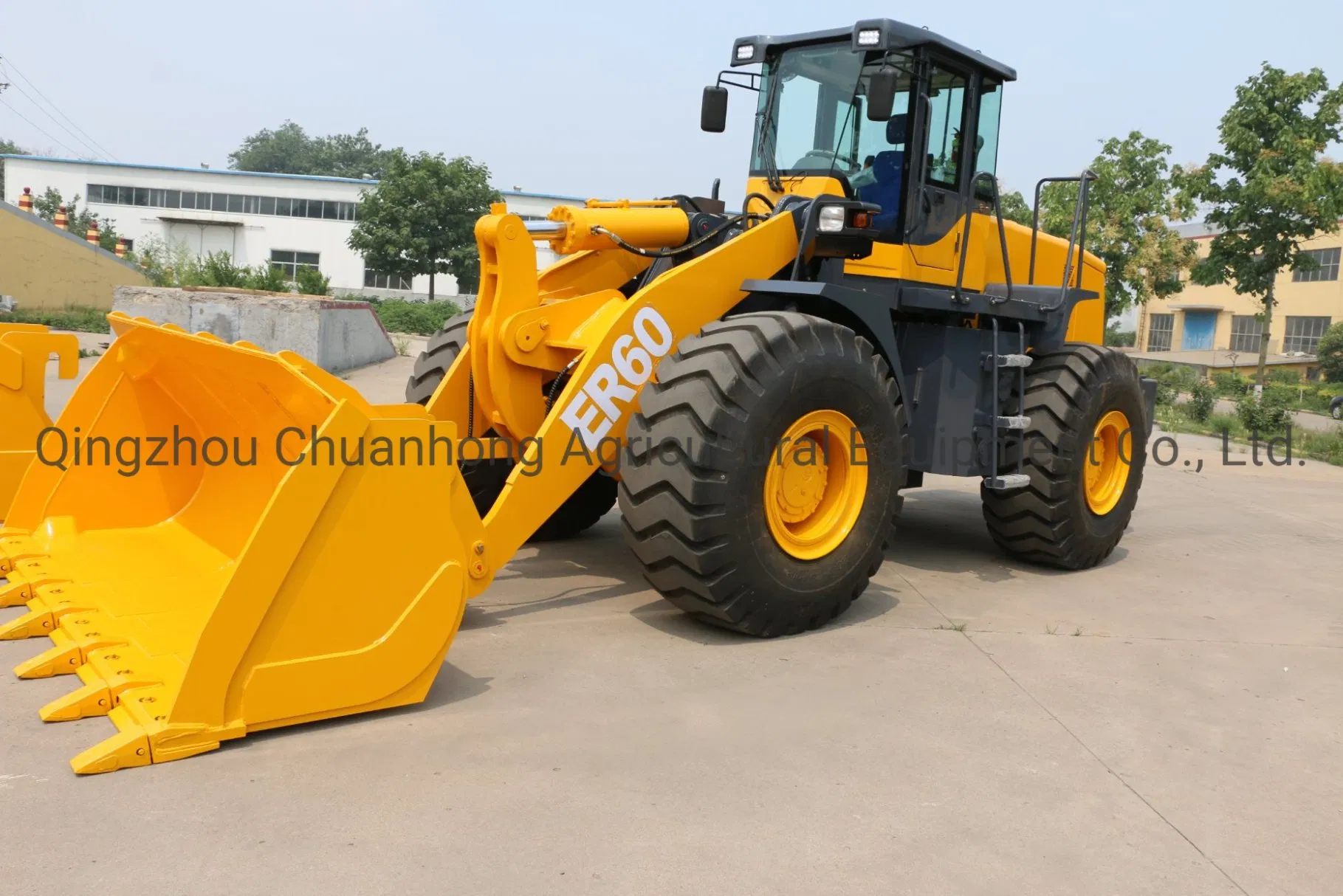 China Mini Small Compact China Small Farming Portable Construction 6ton Full Hydraulic Joystick Wheel Loader Earth Moving Machine with Quick Coupling&AC&Ripper