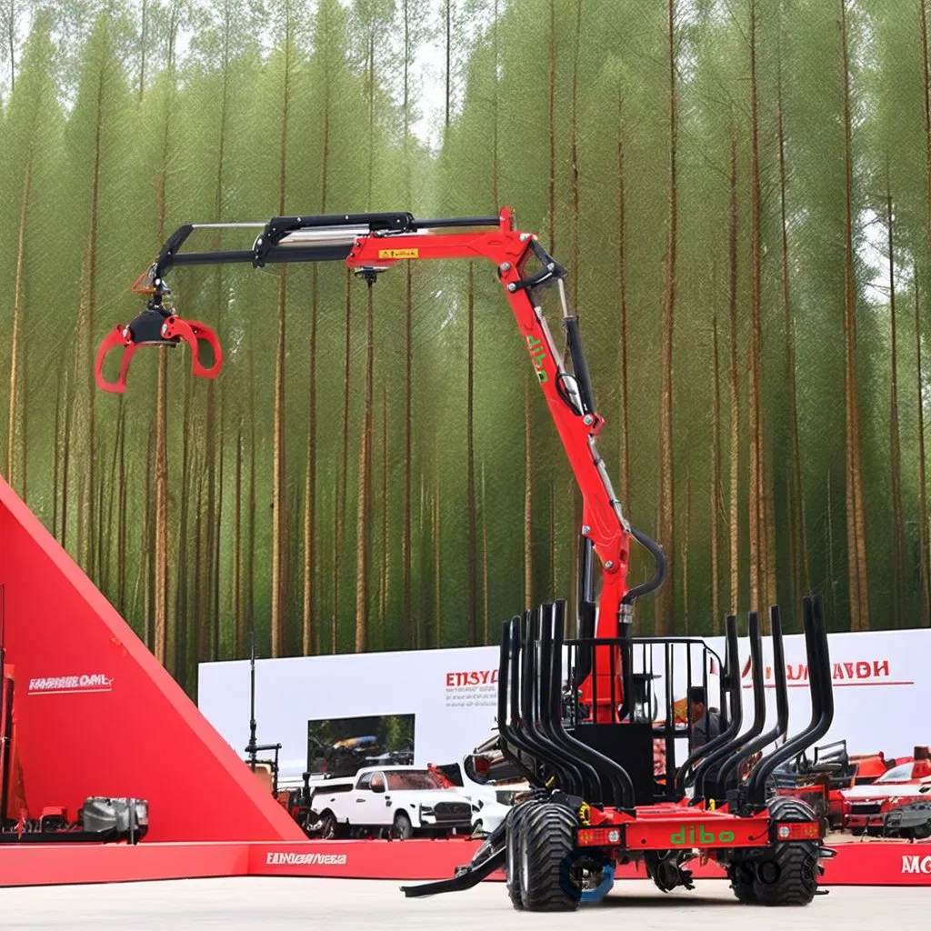 Forest Equipment CE Proved All Terrain Vehicles Agricultural Equipment Forest Machinery Boom 360 Rotary Valve Farm 4 Wheel Drive Quad Towable Log Loader
