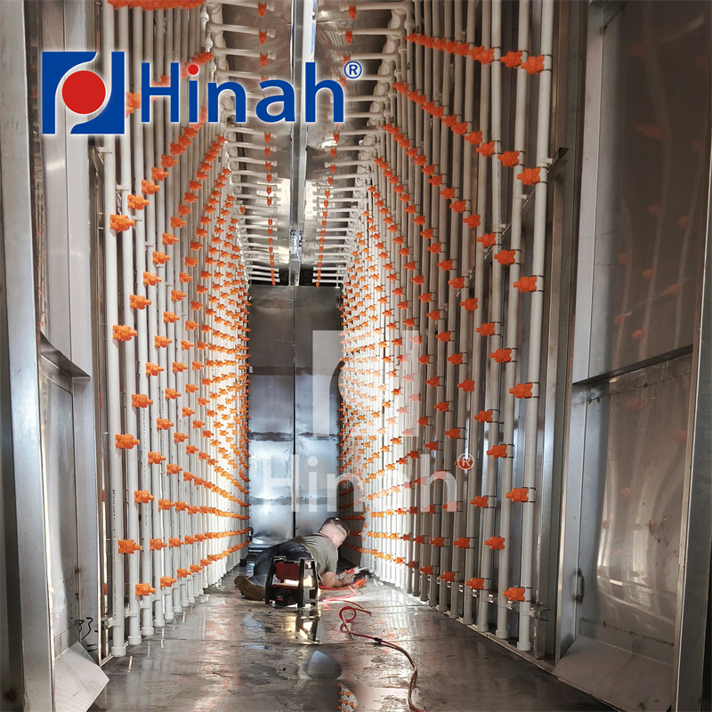 Automated Industry Spraying Powder Coating Equipment with Diesel Heating Curing Oven for Hardware