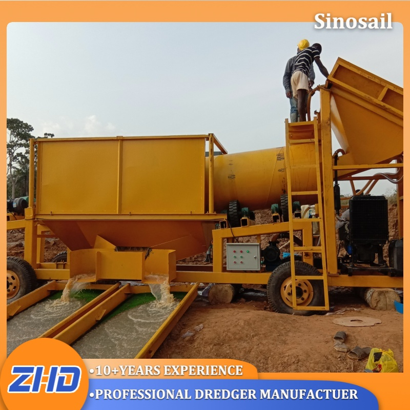 China Customized New Flotation Machine Washing Mining Equipment Gold Trommel Plant Zhgwp-100