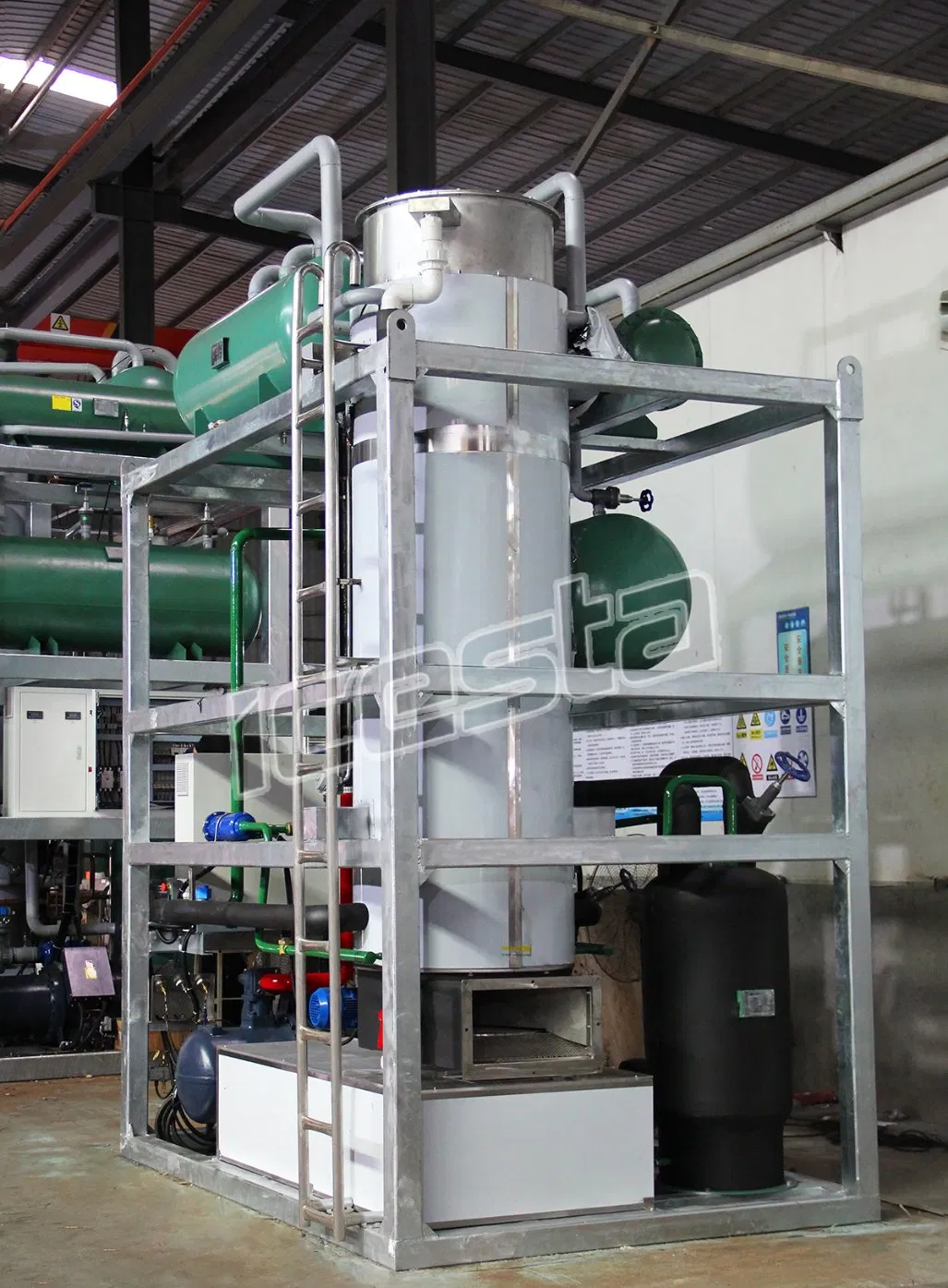 Icesta Smart Automated 15 Ton/Day Food-Grade Stainless Steel Tube Ice Machine for Commercial Use, Max Efficiency &amp; Ultra-Durable Construction