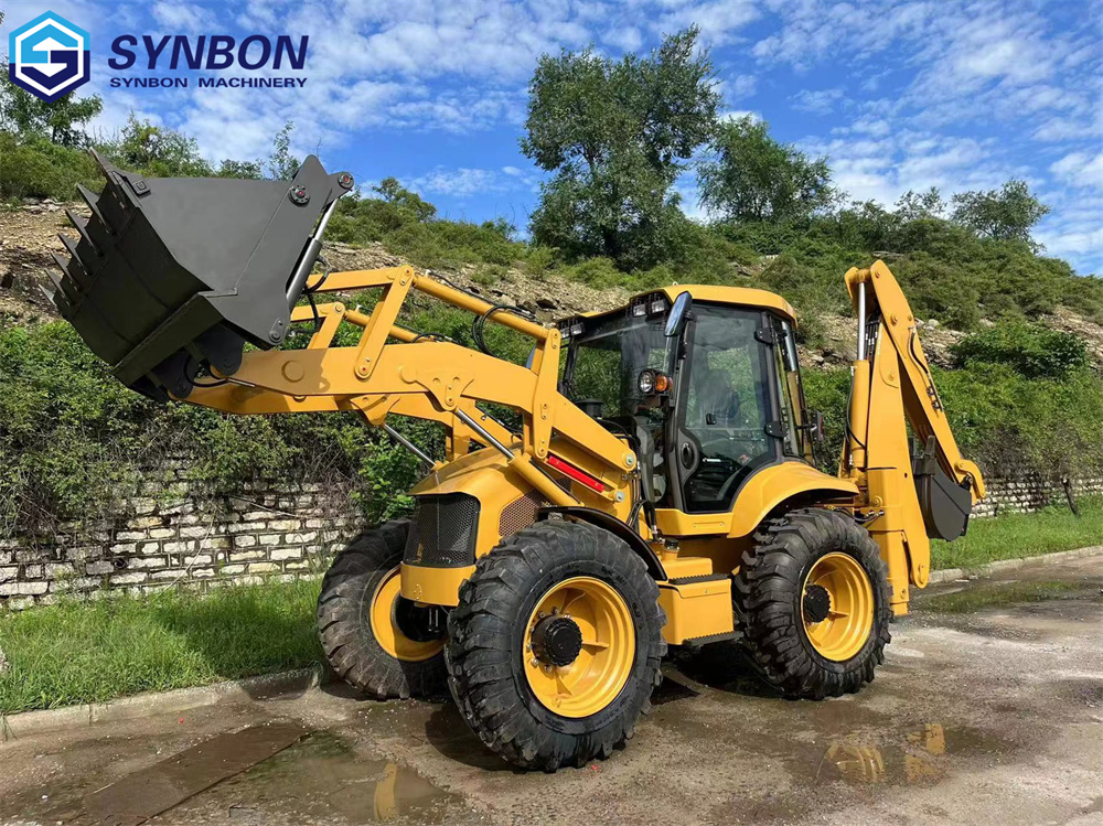 High 84.4% Transmission Efficiency 4X4 Backhoe Loader With12MPa Hydraulic System