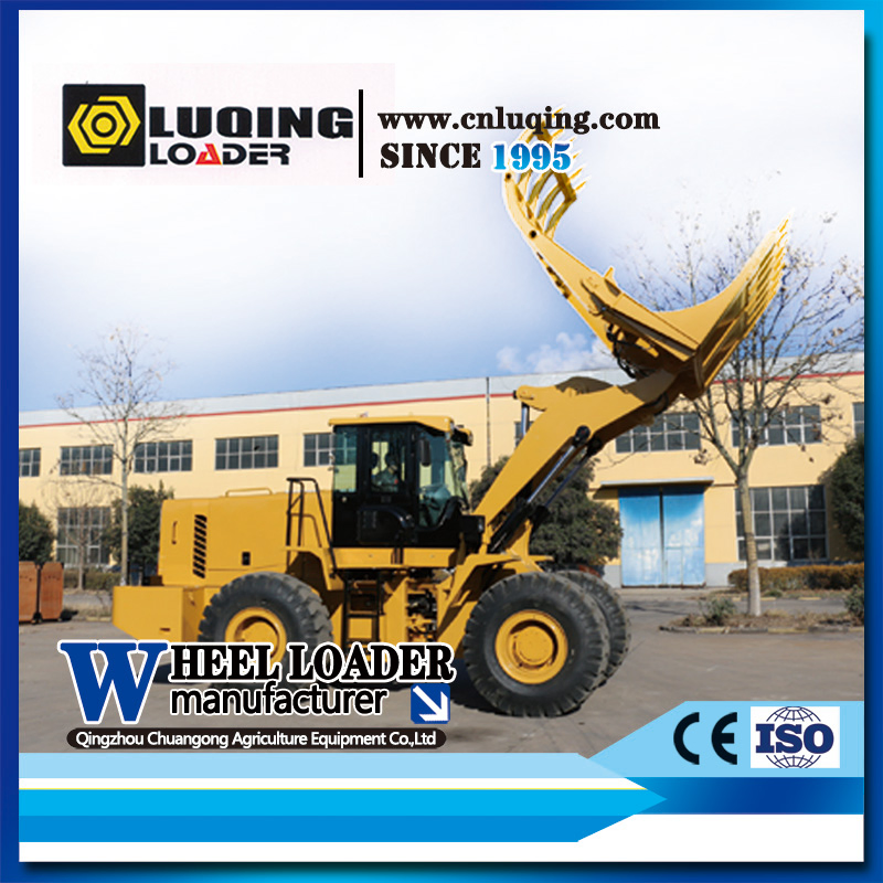 Chinese Brand Luqing Lq956 L50 5ton Wheel Loader Earth-Moving Heavy Duty Construction Machinery