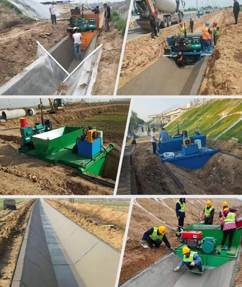 Concrete Trench Making Slip Form Machine Case