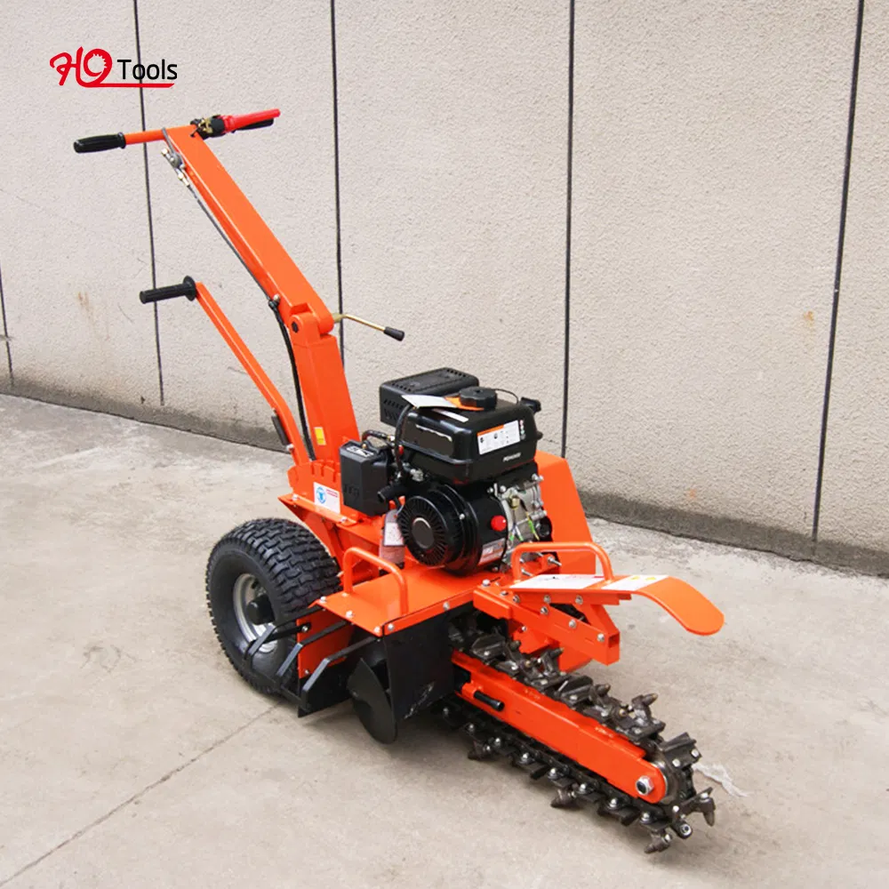 Powerful 7HP Gasoline Engine Trencher Efficient Compact Mini Construction Equipment
