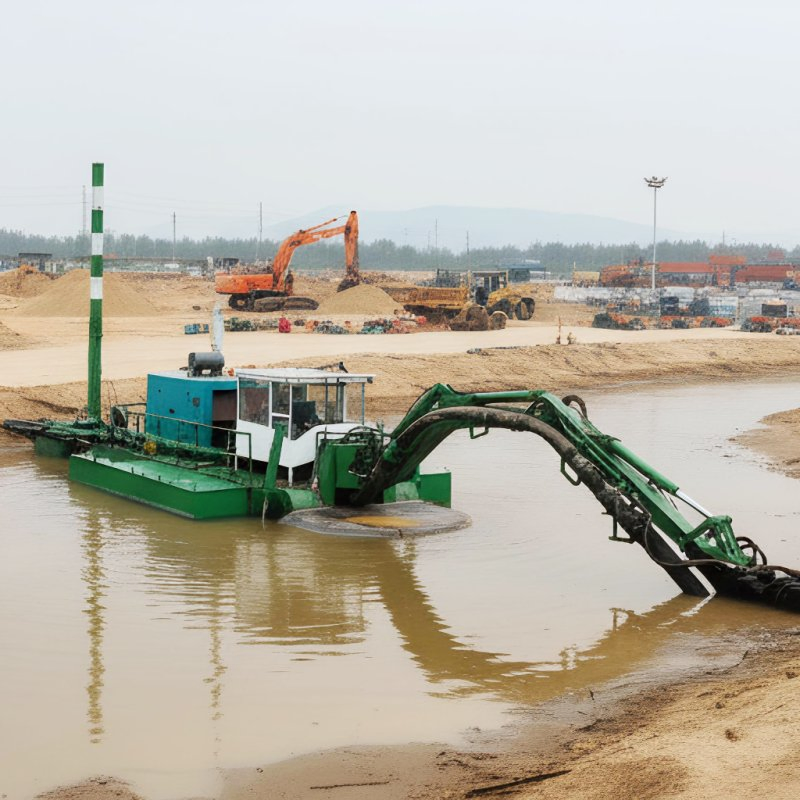 Innovative Amphibious Dredge Multipurpose Machine for Efficient River Land Cleaning/Sand Mining Tasks