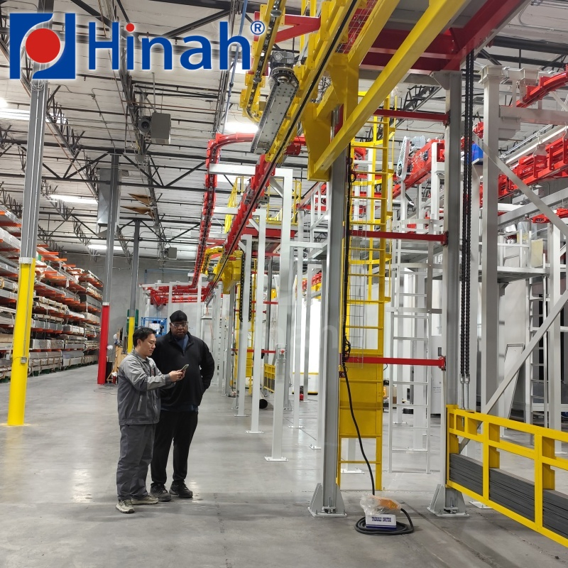 Doors and Windows Alumimun Profiles Powder Coating System Equipment with Double Chain