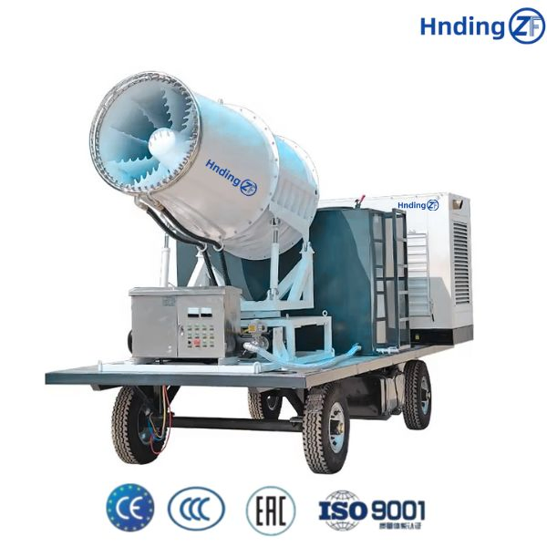 Fog Spray Cannon for Dust Control in Roadworks, Mines, and Industrial Applications