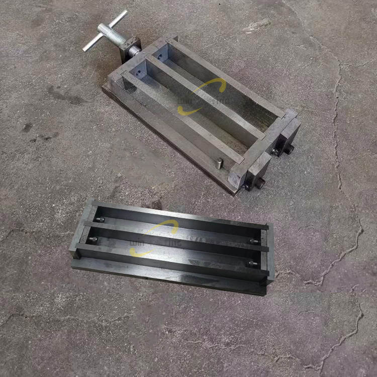 Cost Effective Two Gang Concrete Cube and Prism Mould 25*25*285mm Construction Test Tool