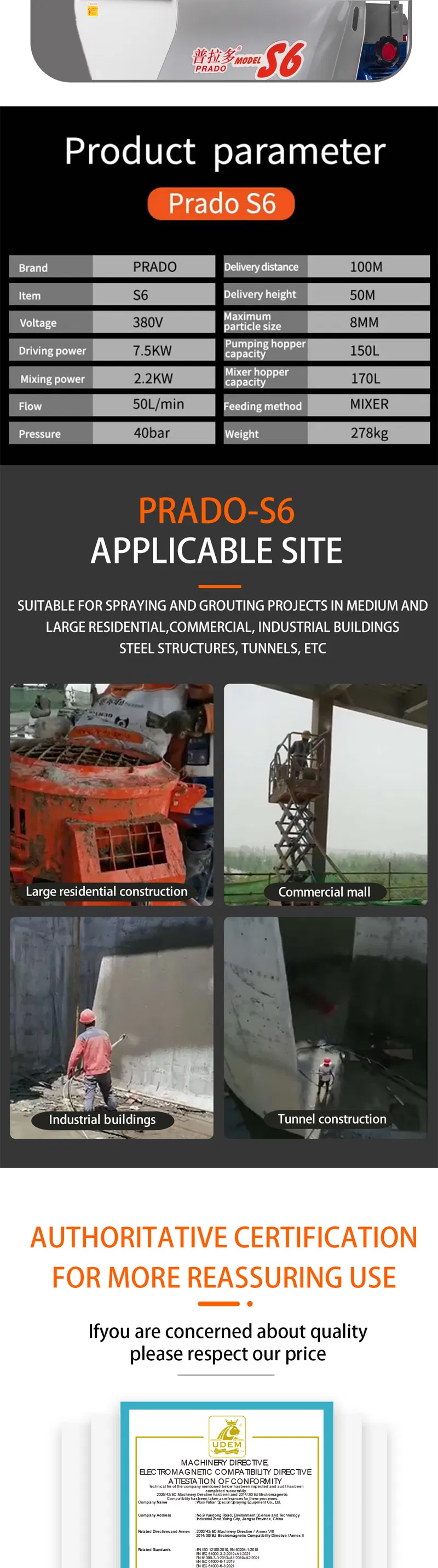 Mortar Spraying Machine Detail 4