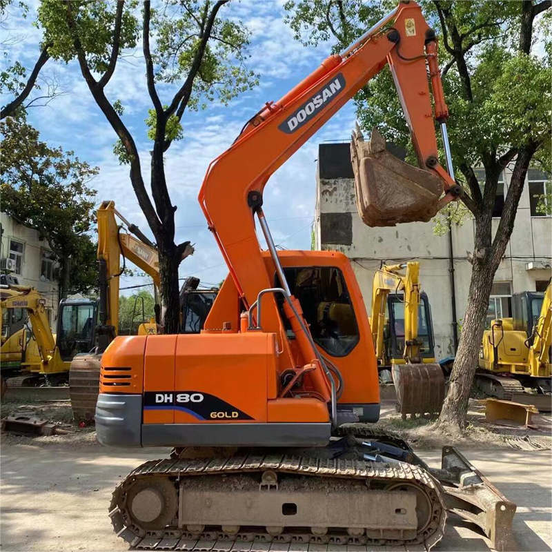 Pre-Owned 8t Doosan Mini Dh80 Crawler Excavator with Low Working Hours