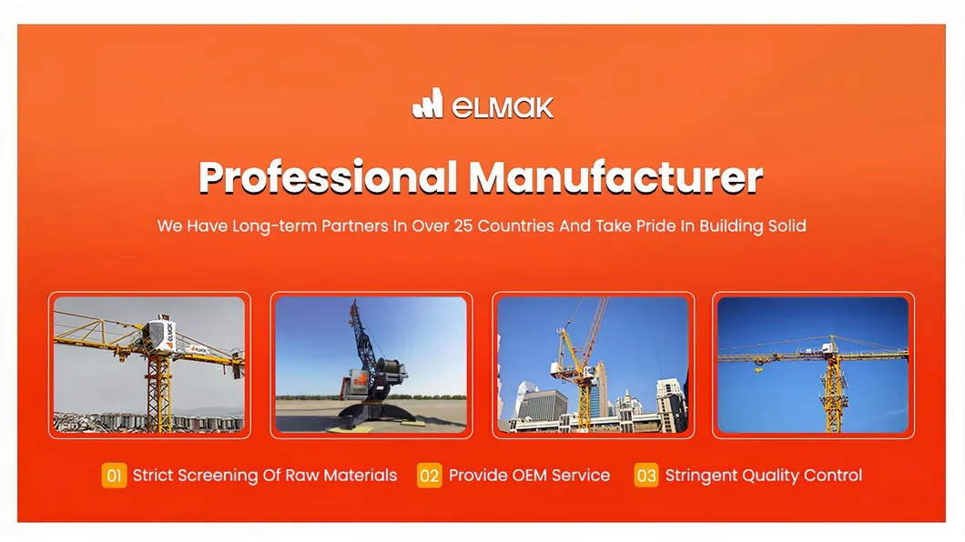 Heavy Duty Crane Construction Lifting Equipment Flat Top Tower Crane