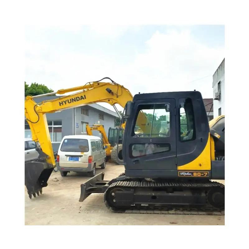 Used Excavator Hyundai R80-7 Hyundai Digger Secondhand 8t Construction Machinery