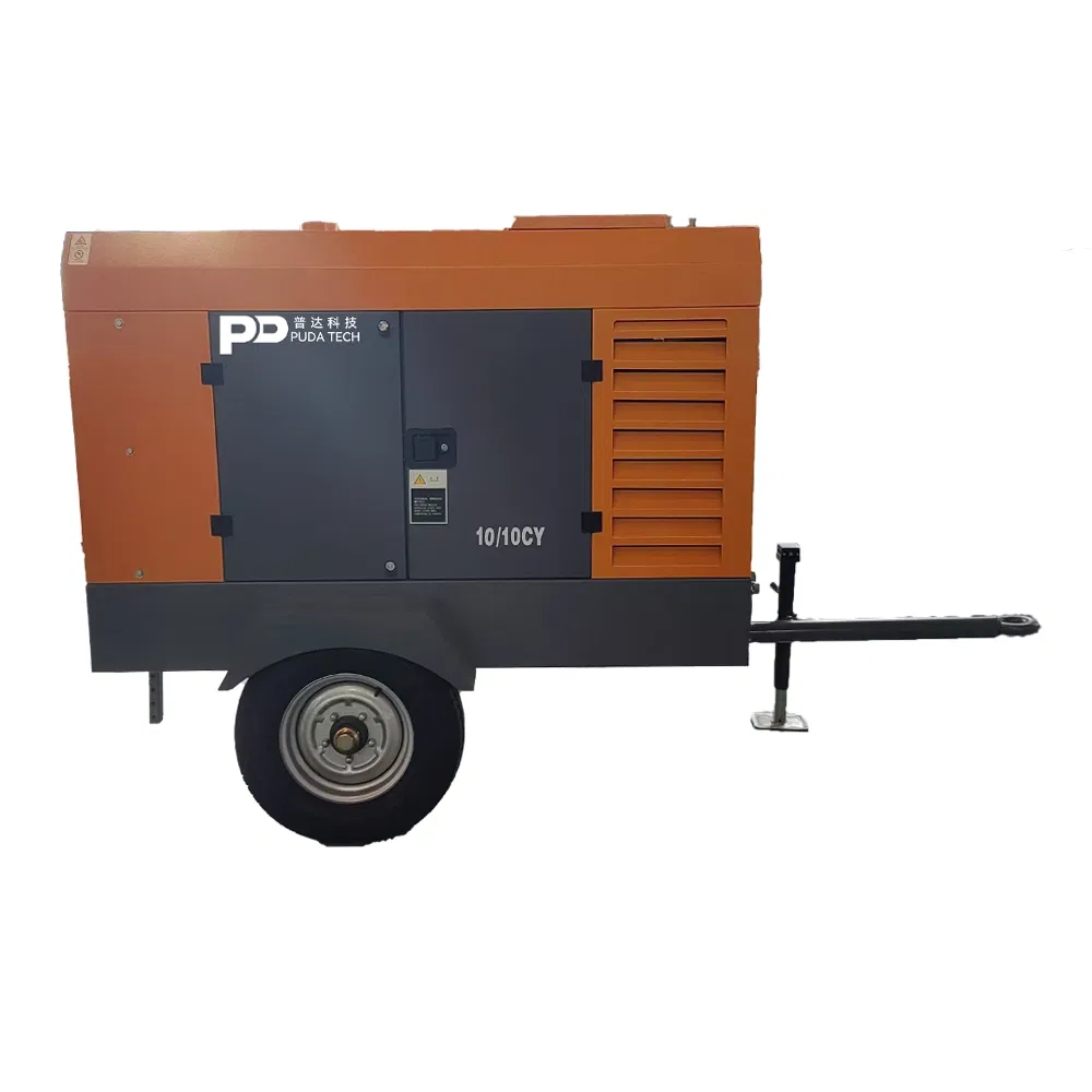 Robust Mobile 10m³ Per Minute 10bar Diesel-Engine Compressed Air Equipment: Underground Excavation &amp; Building Projects CE Marked