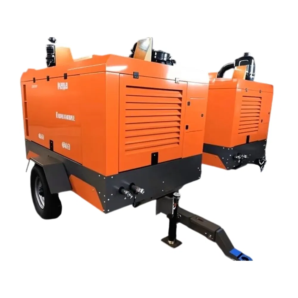 Diesel portable screw air compressor