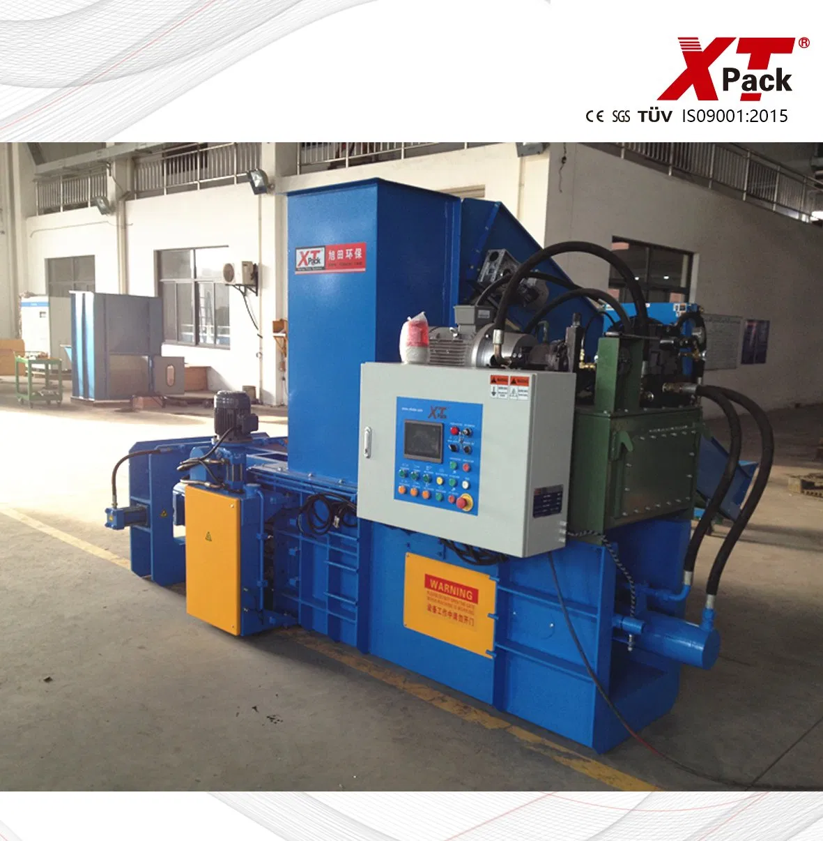 Hydraulic Automatic Square Baling Press Horizontal Waste Paper Cardboard Plastic Cotton Tyre Bottle Cans Film Used Clothes Fabric Scrap Baler Machine