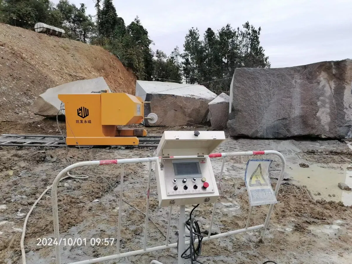 75 Kw Quarry Using Cutting Diamond Wire Saw Machine for Granite