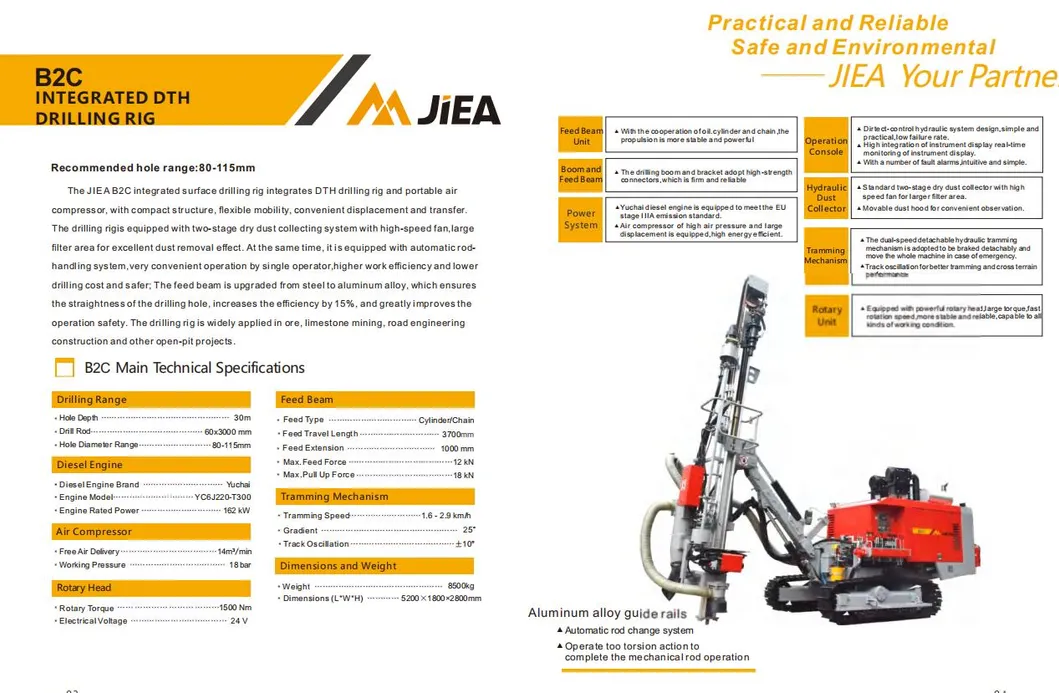 Integrated DTH Drilling Rig