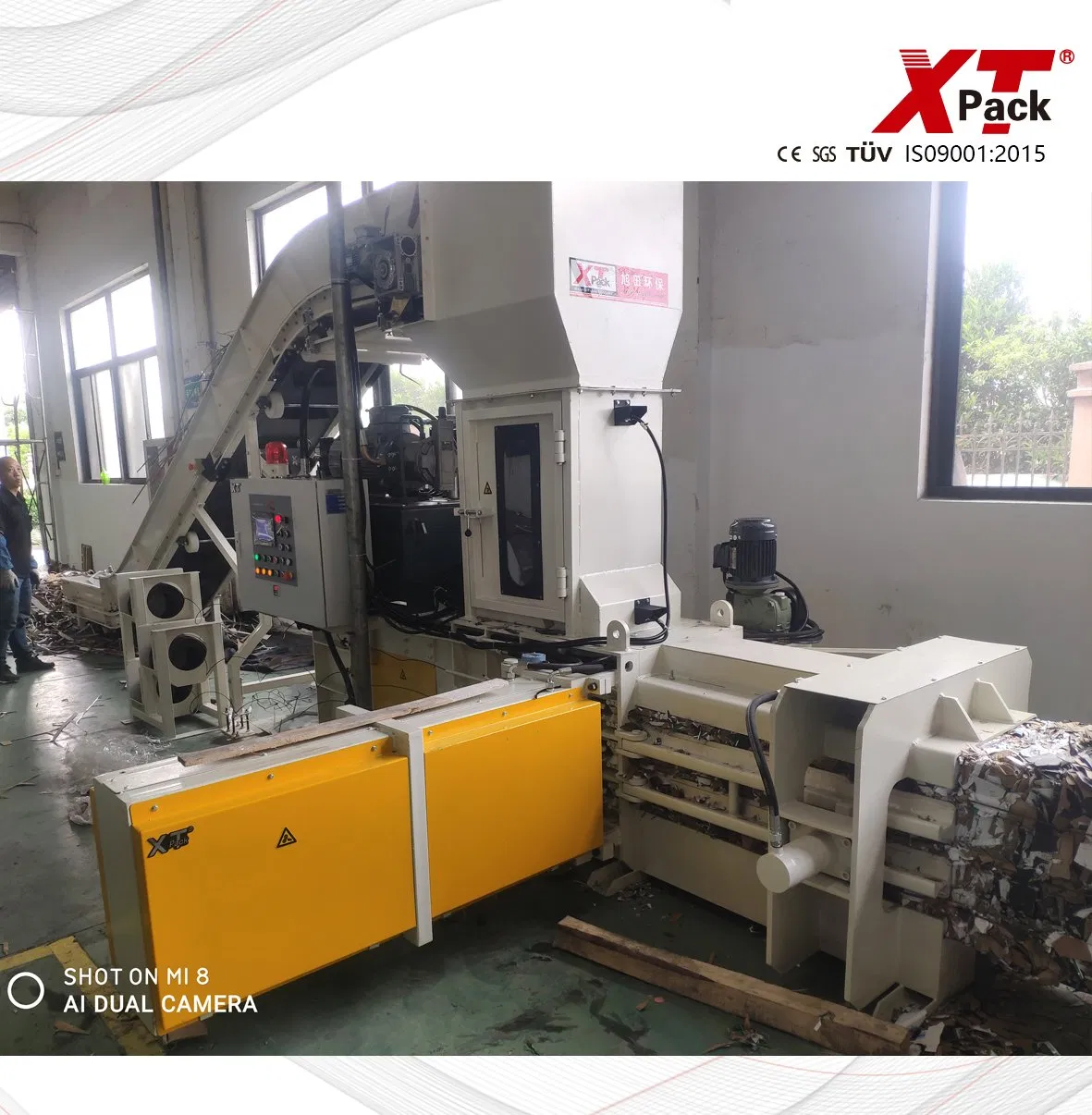 Hydraulic Automatic Square Baling Press Horizontal Vertical Scrap Waste Paper Cardboard Plastic Tyre Bottle Cans Film Used Clothes Recycling Metal Baler Machine