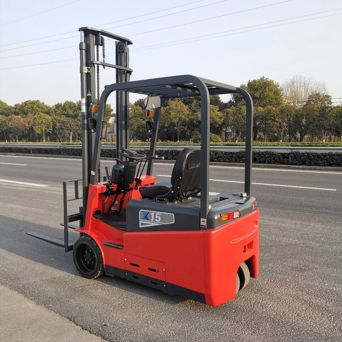 1.5ton 1500kg Lifting Height 2500mm Three Wheel Counterbalanced Battery Operated Electric Material Handling Equipment