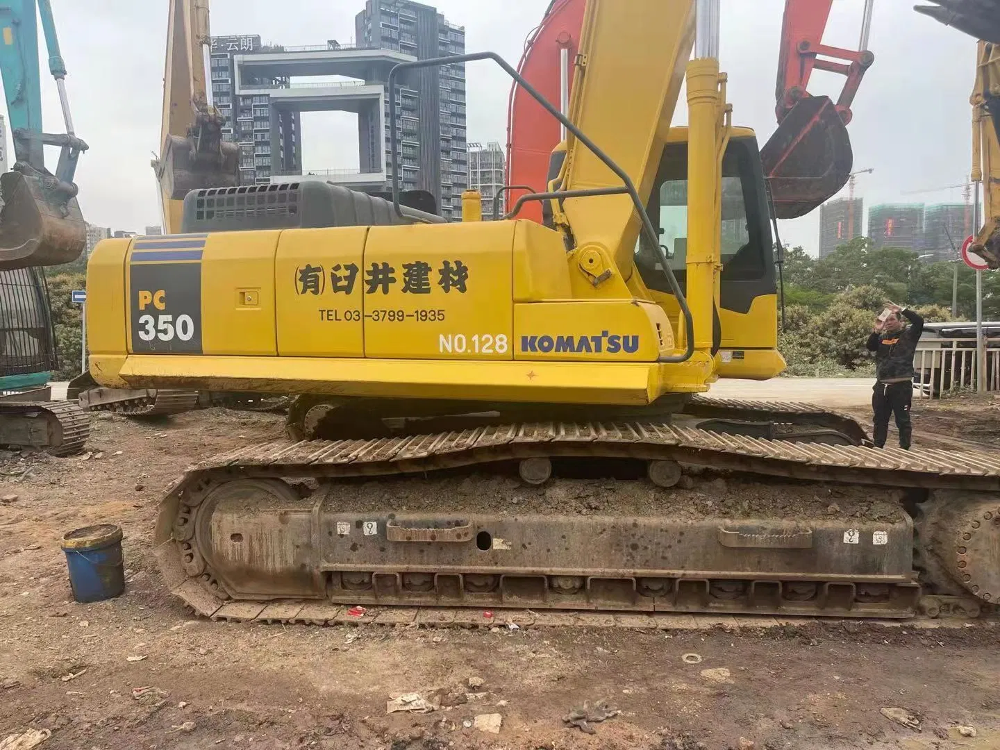 Used Crawler Hydraulic Excavator Japan PC350 Construction Machinery Free Shipping