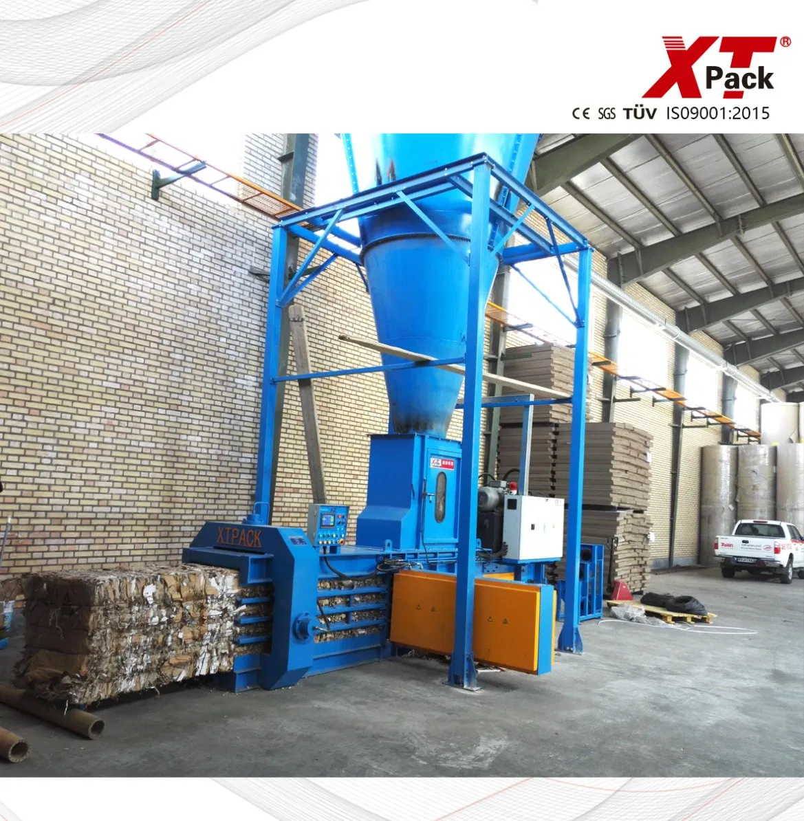 Hydraulic Automatic Square Baling Press Horizontal Vertical Scrap Waste Paper Cardboard Plastic Tyre Bottle Cans Film Used Clothes Recycling Metal Baler Machine