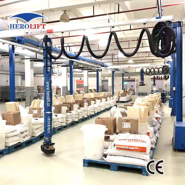 Warehouse Material Handing Equipment Industrial Vacuum Lifting Systems Reliable Tube &amp; Bag Handling