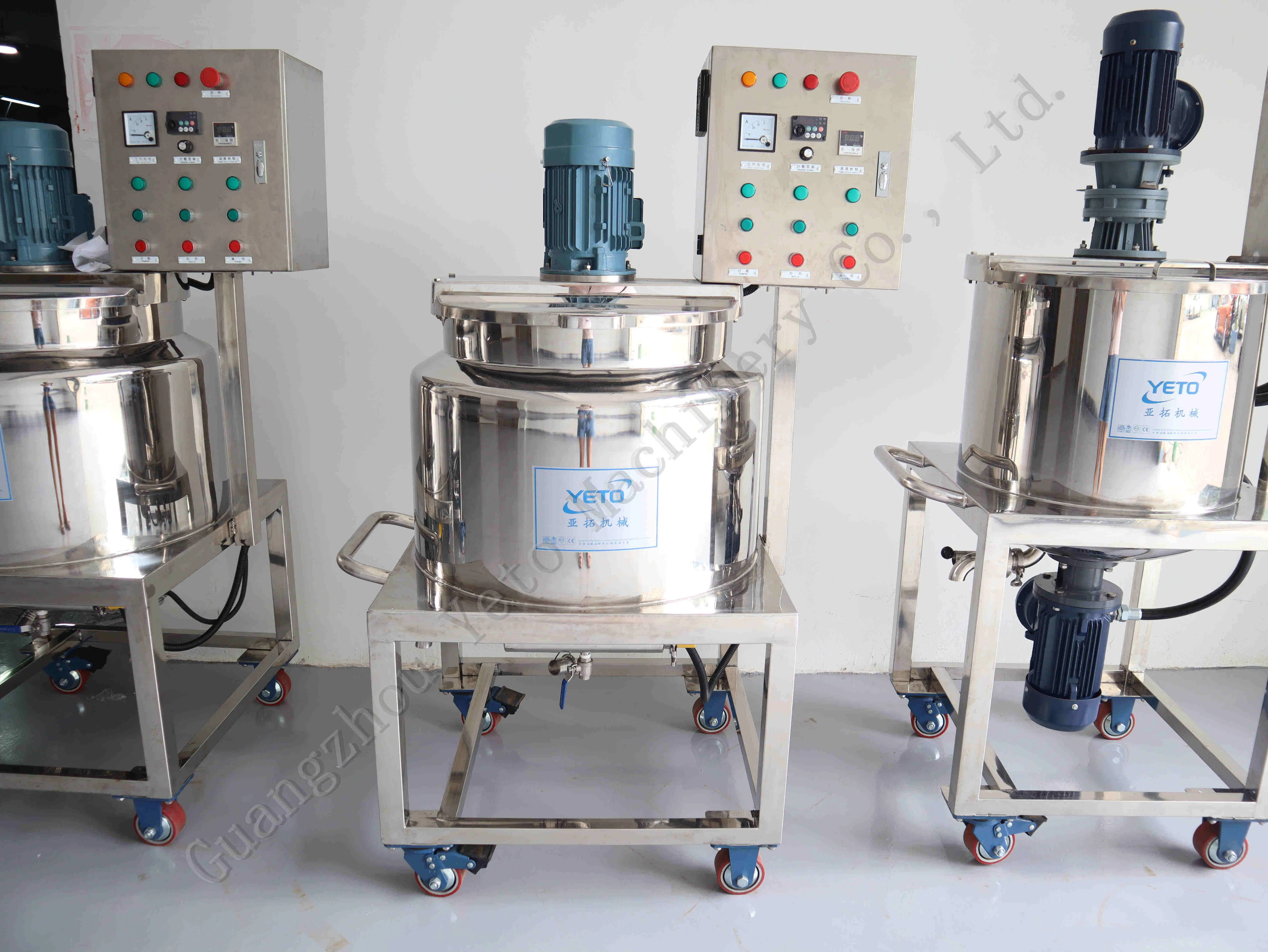 500L High-Speed Dispersion Plate Heating Blending Mixer Tank for Detergent Making Dish Washing Gel Mixing Equipment
