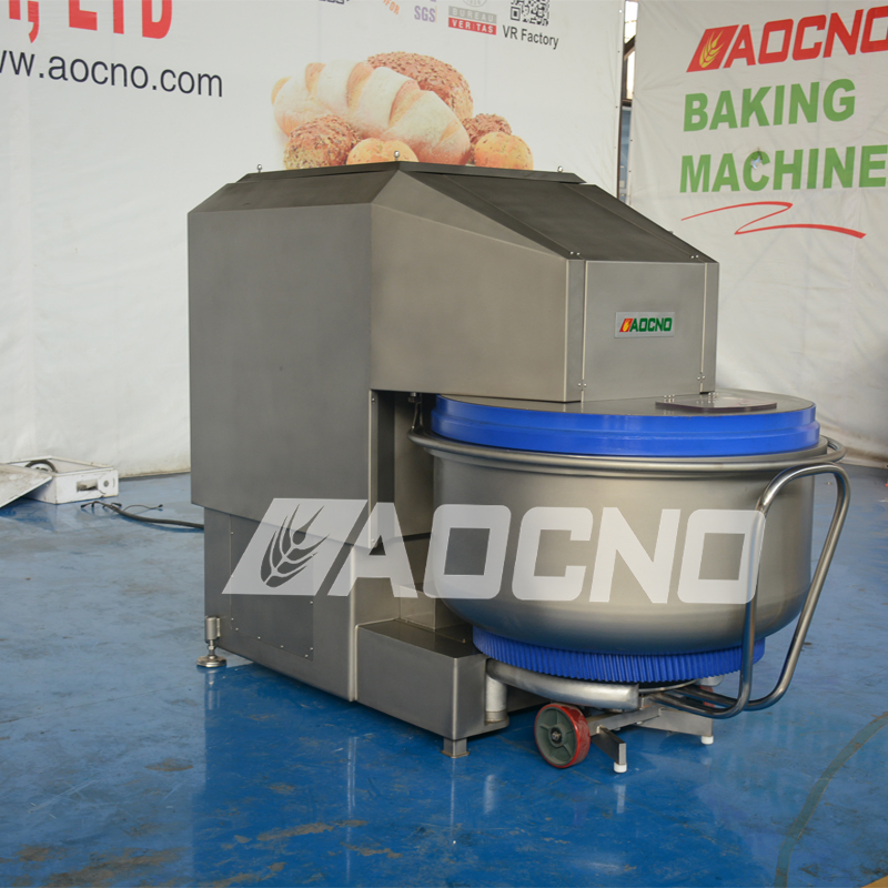 Industrial Double Speed Bakery Used Wheat Flour Spiral Dough Kneading Mixer Machine Baking Equipment Factory Price