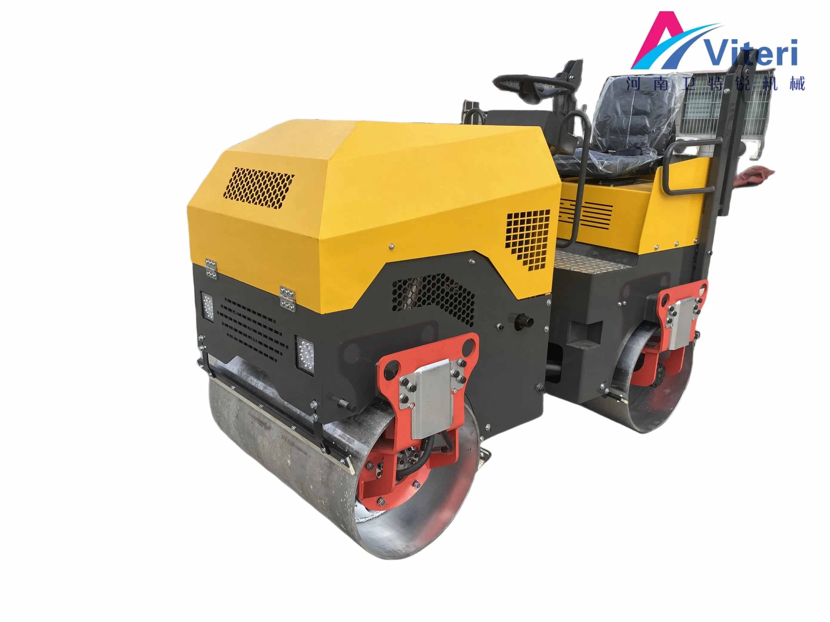 850type 2.8 Ton New Style Double Drum Ride on Hydraulic Road Roller for Construction Works Asphalt Vibratory Compactor Machine Used Road Roller