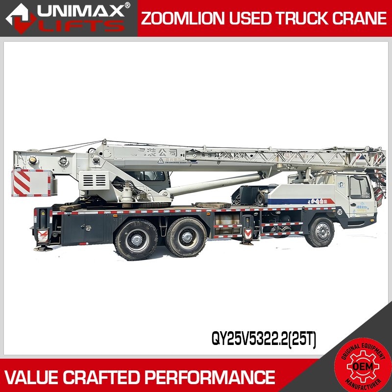 Zoomlion Used Truck Crane Product Fleet: Qy25h552 Qy25V532.2 Ztc201V552 Ztc250A-1 Ztc250A-562 Ztc250V552 Ztc251e552 Ztc500h552 for Heavy Equipment Lifting