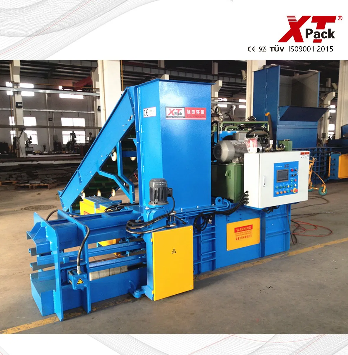 Hydraulic Automatic Square Baling Press Horizontal Waste Paper Cardboard Plastic Cotton Tyre Bottle Cans Film Used Clothes Fabric Scrap Baler Machine