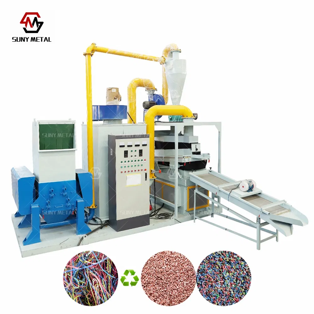 Industrial Copper Cable Recycling Equipment Used Wire Shredding Power Line Granulating in One Machine Granulator
