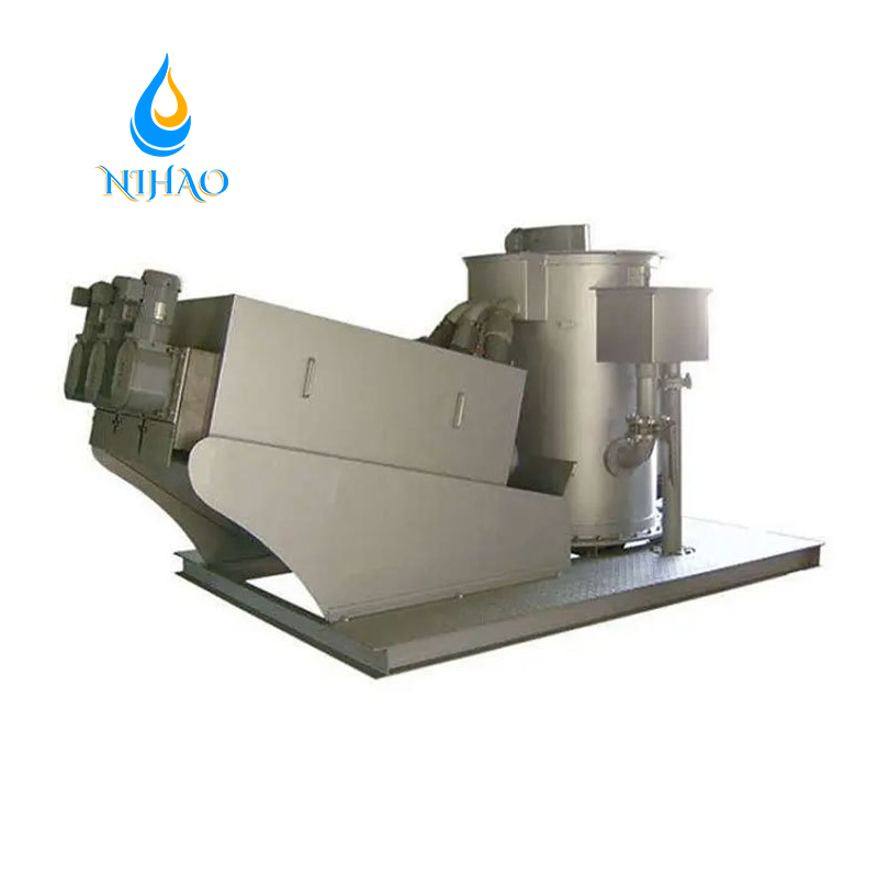 Low Infrastructure Investment Cost Dewatering Screw Presses Machine for Sewage Treatment