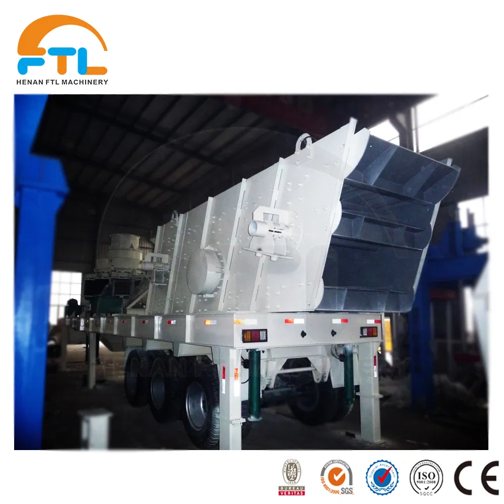 Road Bridge Construction Widely Used Wheel Type Mobile Stone Crushing and Screening Equipment Station