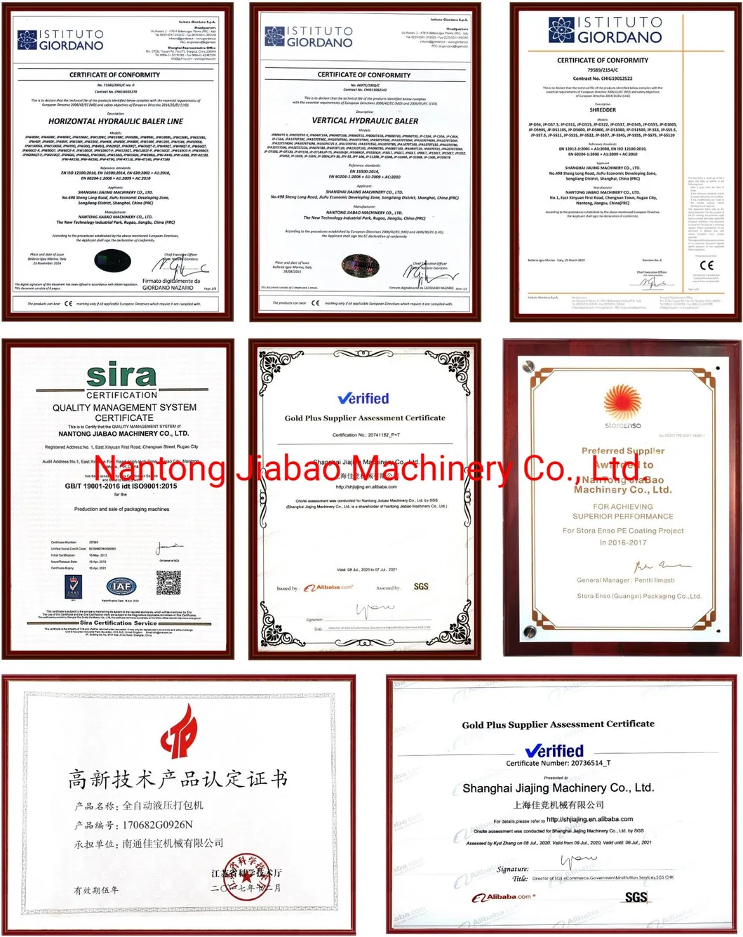 Certifications