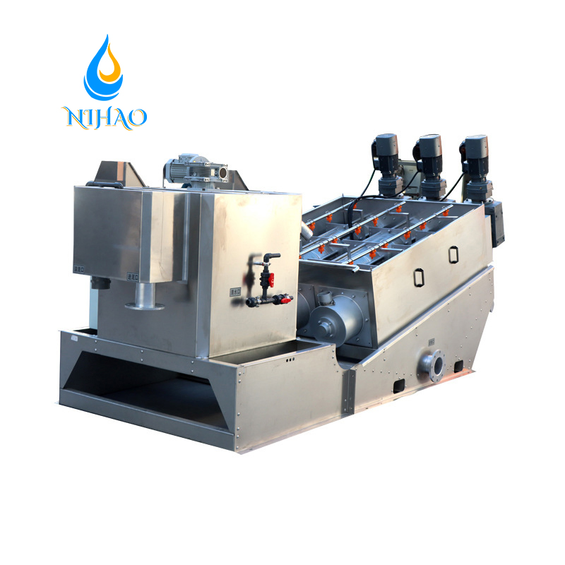 Low Infrastructure Investment Cost Dewatering Screw Presses Machine for Sewage Treatment